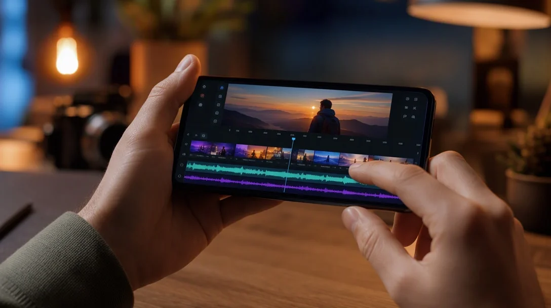 Best video editing apps mobile – editing a video timeline