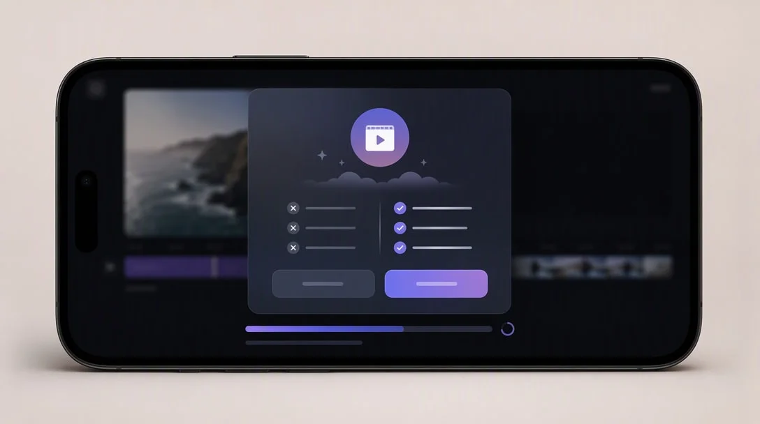 CapCut review – an ad shown during video export