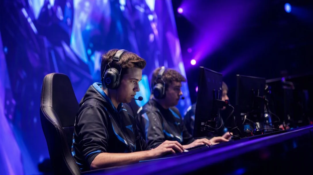 Free Fire World Series – a pro esports team competing on stage