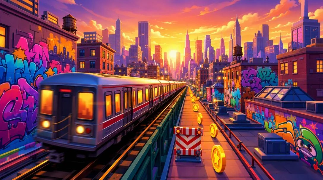 Subway Surfers review – the colorful city skyline setting